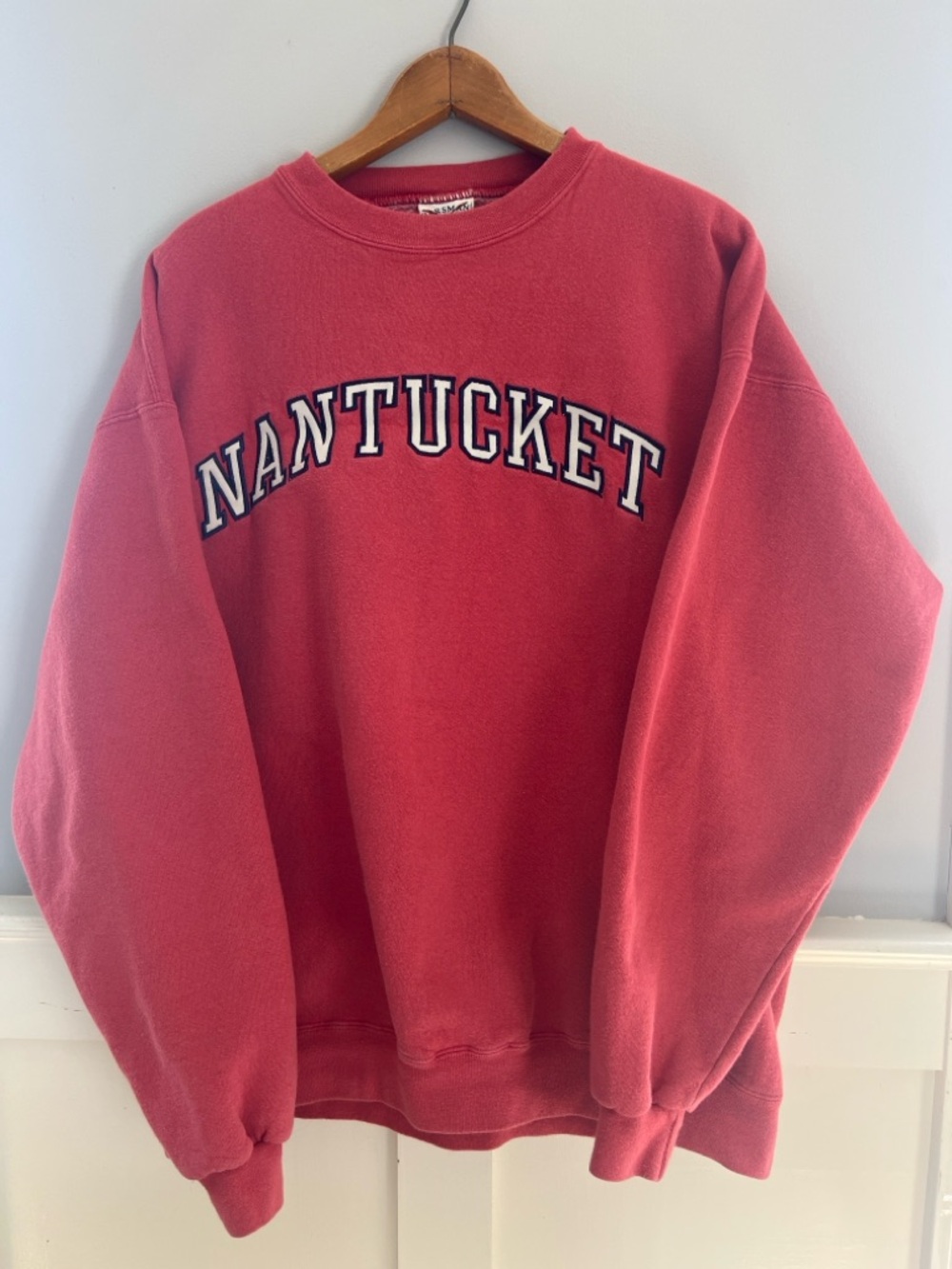 Vintage Nantucket Crewneck Sweatshirt Red Made in USA Oarsman Size L